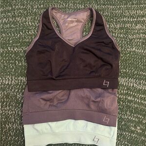 Set of Three Athletic Sports Bras